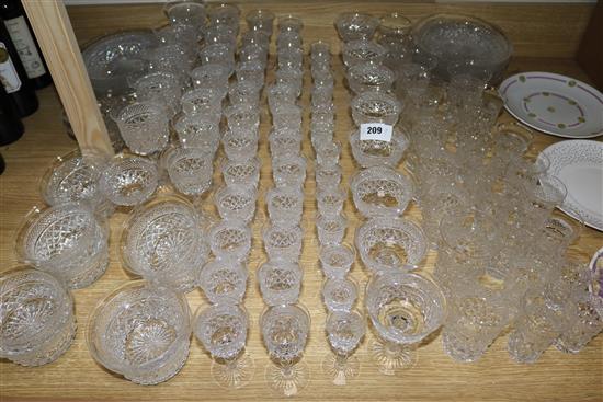 An extensive suite of Webb cut glassware